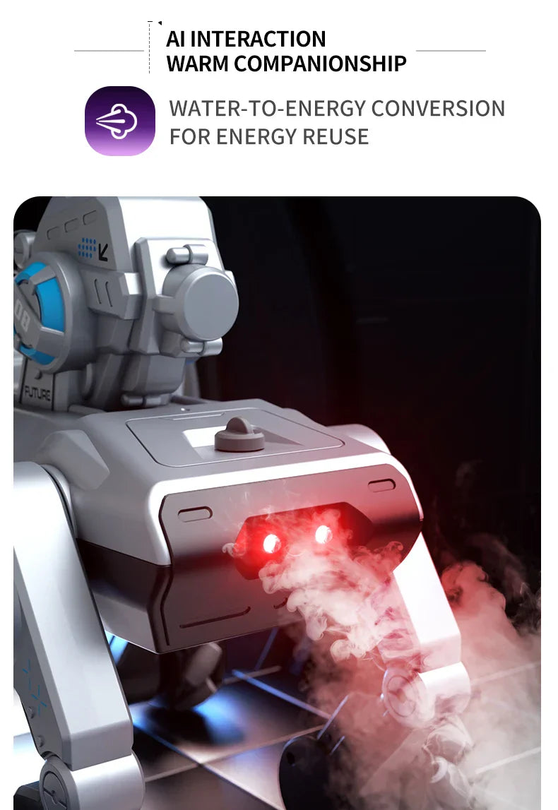 2025 New Intelligent Mechanical Dog With Gesture Induction Can Walk And Sing Dog Spray Control Electric Pet Dog Toys Kids Gifts